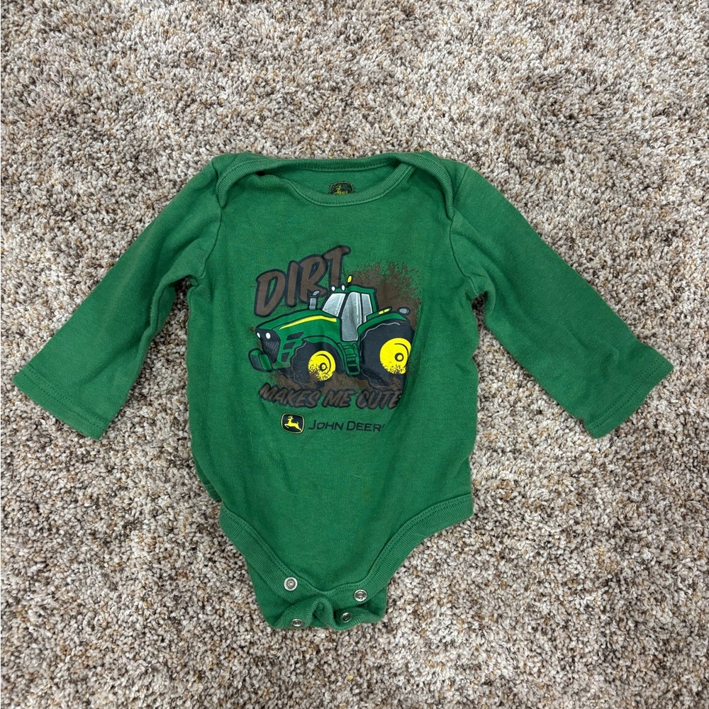 John Deere Green Tractor Baby Bodysuit